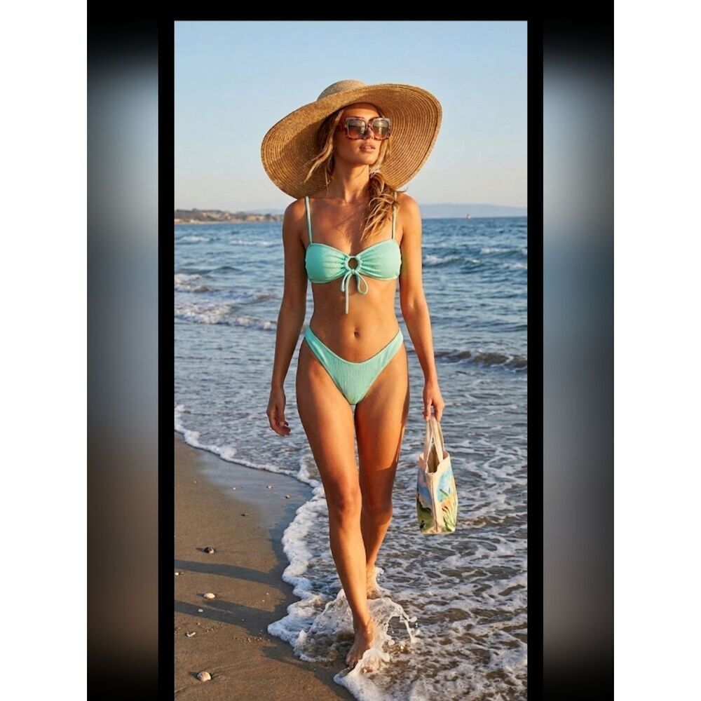 Boohoo Bikini Mint Sz 12 New with tags
